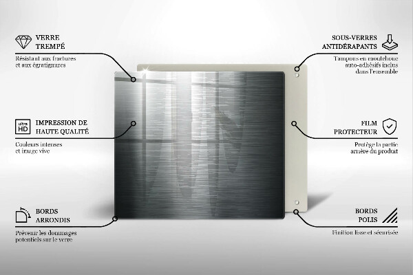Placă protecție plita Textura metalică