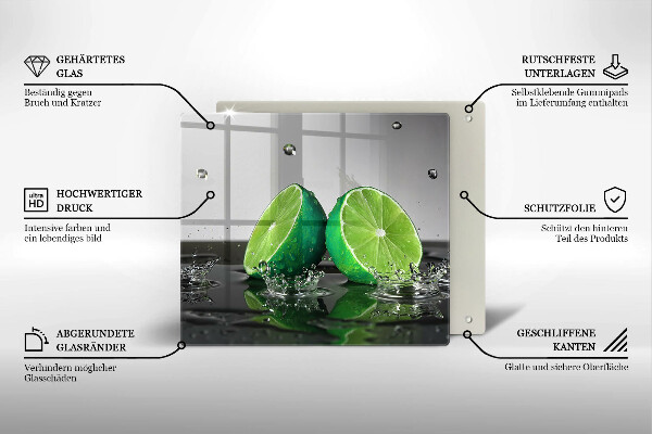 Placă protecție plita Lime suculente și apă