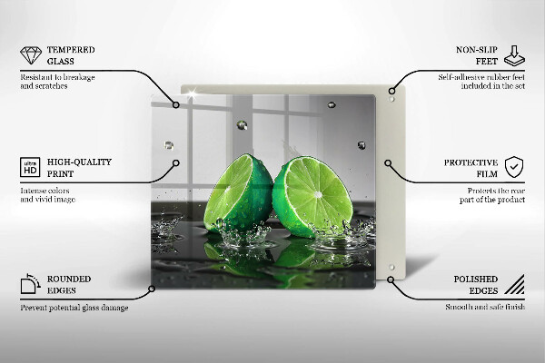 Placă protecție plita Lime suculente și apă