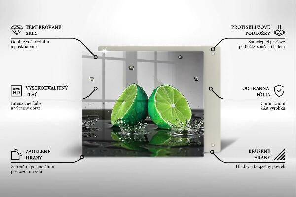 Placă protecție plita Lime suculente și apă