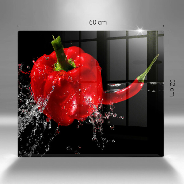 Placă protecție plita Ardei roșii în apă