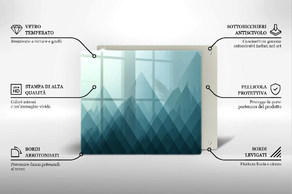 Placă protecție plita Munți abstracti