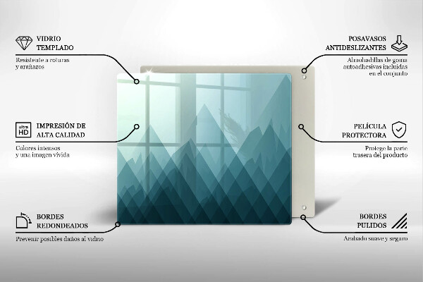Placă protecție plita Munți abstracti