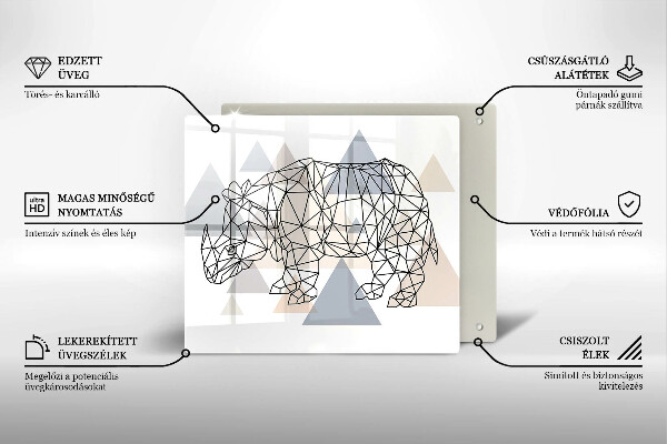 Placă protecție plita Linie de artă rinocer