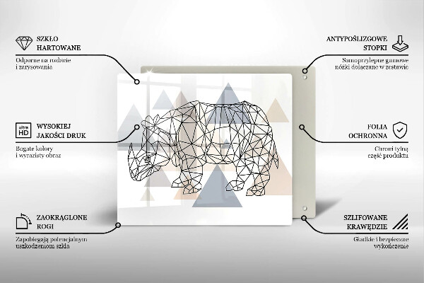 Placă protecție plita Linie de artă rinocer