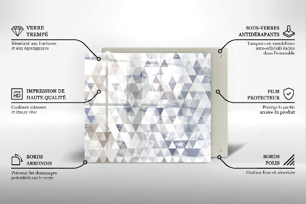 Placă protecție plita Model de triunghiuri