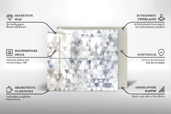 Placă protecție plita Model de triunghiuri