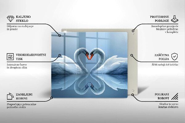 Placă protecție plita Două inimi de lebădă