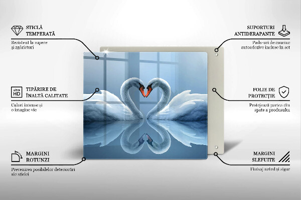 Placă protecție plita Două inimi de lebădă