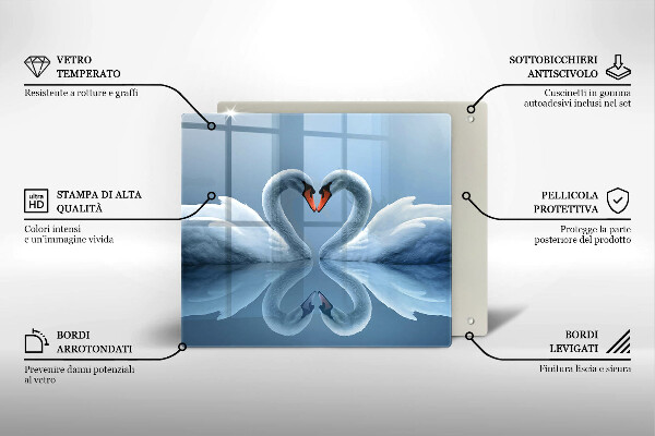 Placă protecție plita Două inimi de lebădă