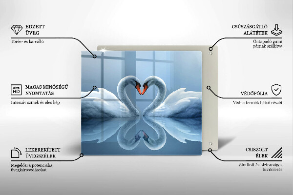 Placă protecție plita Două inimi de lebădă