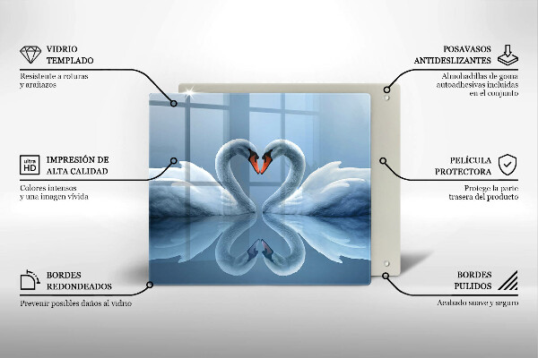 Placă protecție plita Două inimi de lebădă