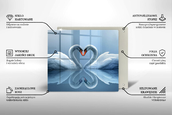 Placă protecție plita Două inimi de lebădă