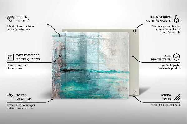 Placă protecție plita Vopsea fundal de abstractie