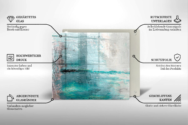 Placă protecție plita Vopsea fundal de abstractie