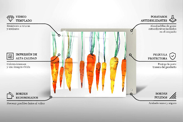 Placă sticla protectie aragaz Ilustrație de morcov