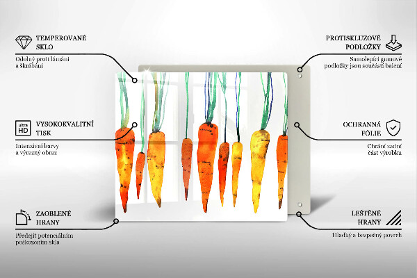 Placă sticla protectie aragaz Ilustrație de morcov