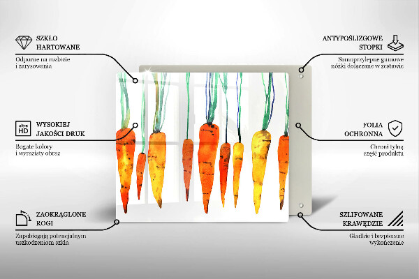 Placă sticla protectie aragaz Ilustrație de morcov