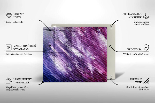 Placă sticla protectie aragaz Abstracția vopselei