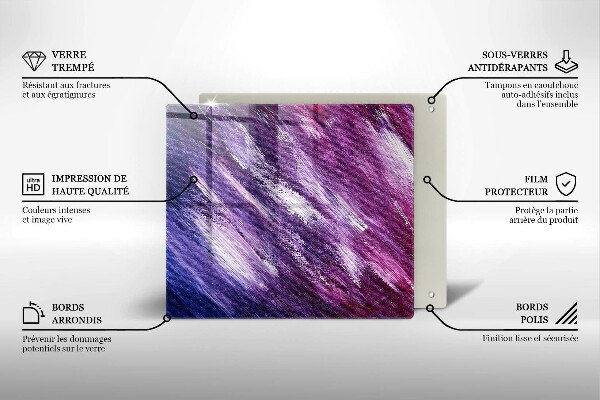 Placă sticla protectie aragaz Abstracția vopselei