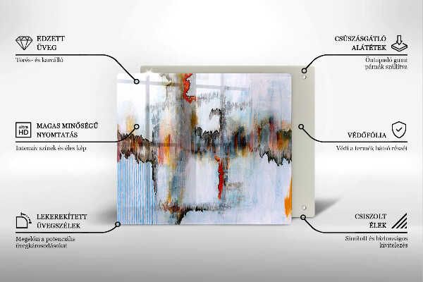 Placă protecție plita Vopsele de abstractie