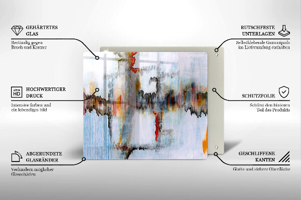 Placă protecție plita Vopsele de abstractie
