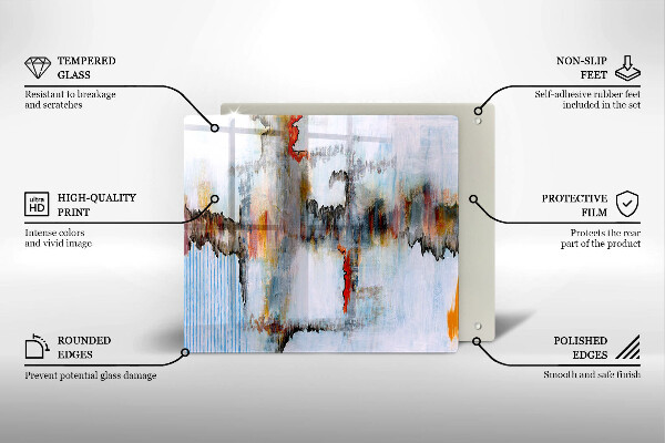 Placă protecție plita Vopsele de abstractie