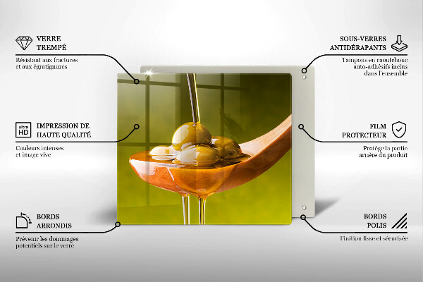 Placă protecție plita Ulei de măsline și măsline