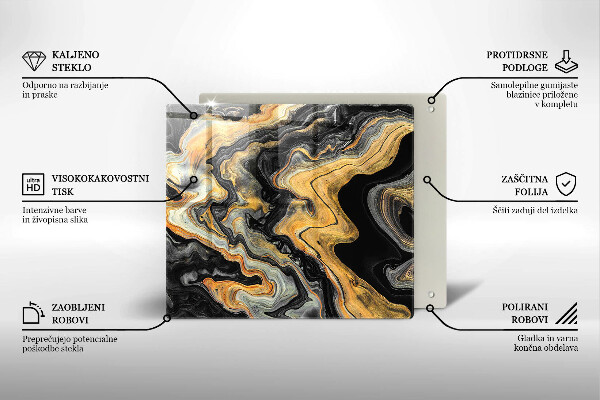 Placă sticla protectie aragaz Structura abstractă