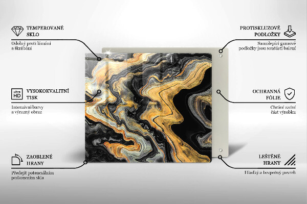 Placă sticla protectie aragaz Structura abstractă