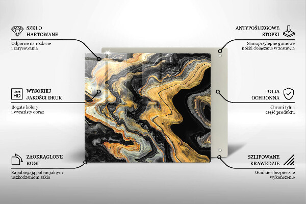 Placă sticla protectie aragaz Structura abstractă