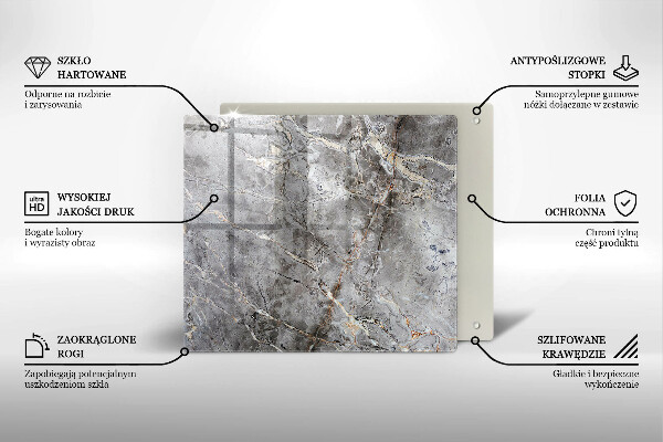 Placă sticla protectie aragaz Textura de piatră