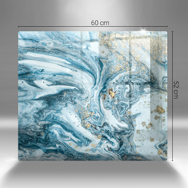 Placă sticla protectie aragaz Structură cu aur