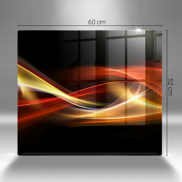 Placă protecție plita Fum și lumină abstracte