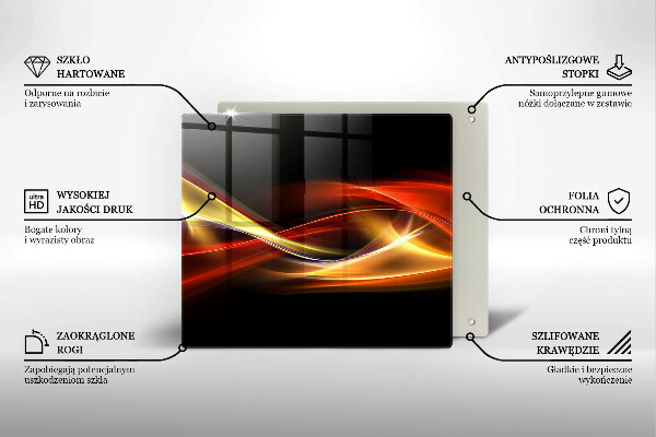 Placă protecție plita Fum și lumină abstracte