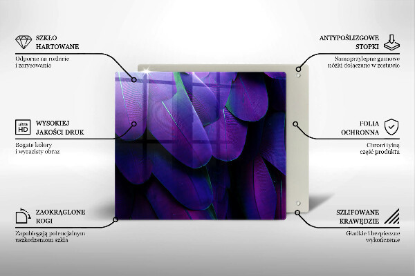 Placă sticla protectie aragaz Neon pene