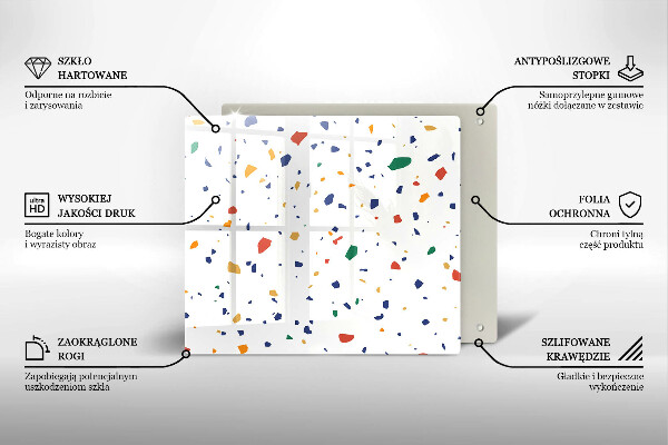 Placă sticla protectie aragaz Gresie colorata