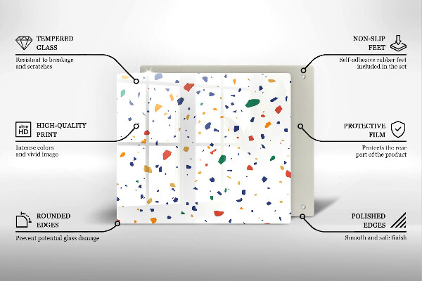 Placă sticla protectie aragaz Gresie colorata