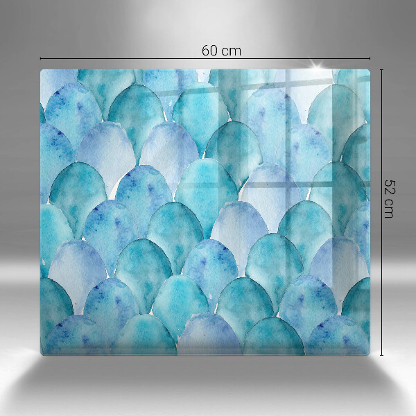 Placă sticla protectie aragaz Solzi de acuarelă