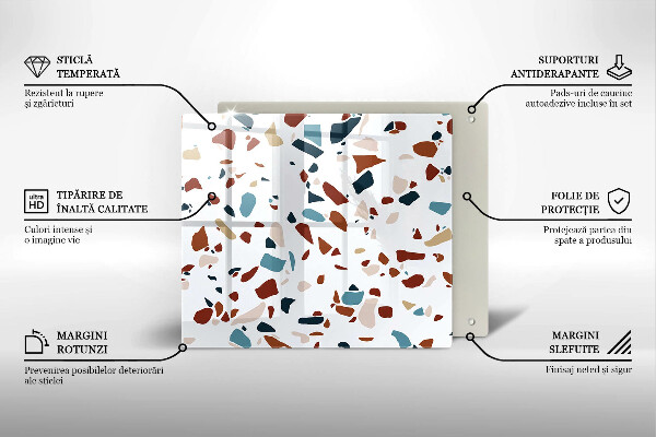 Placă sticla protectie aragaz Piatra decorativa