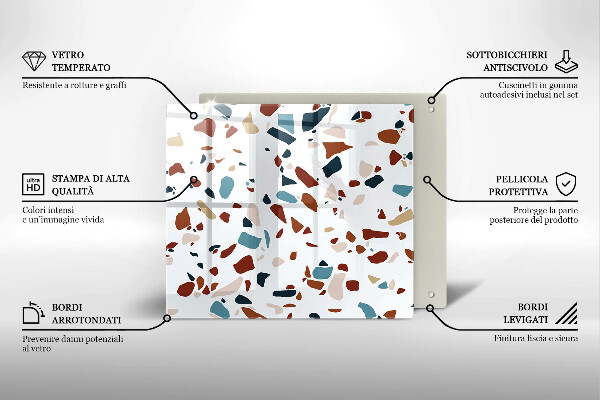 Placă sticla protectie aragaz Piatra decorativa