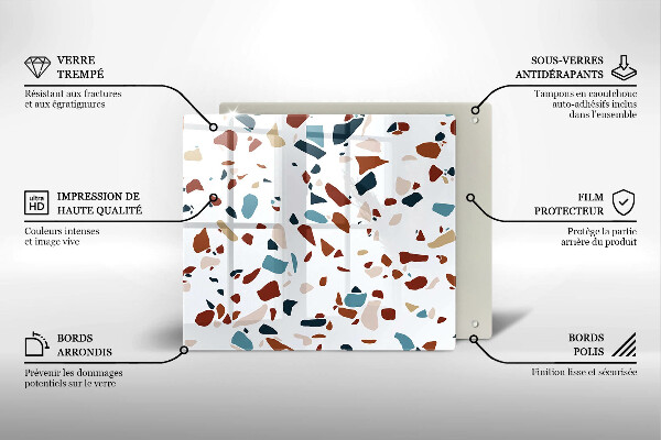 Placă sticla protectie aragaz Piatra decorativa