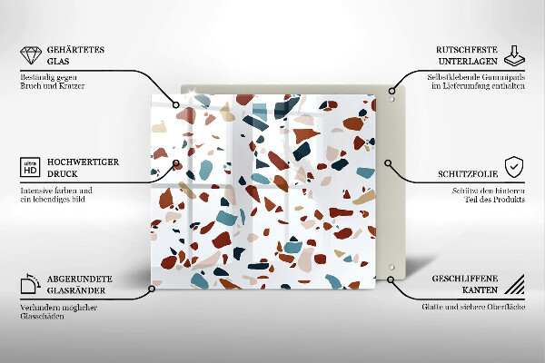 Placă sticla protectie aragaz Piatra decorativa