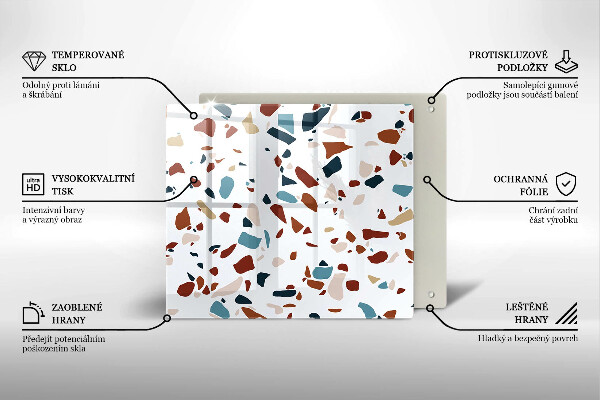 Placă sticla protectie aragaz Piatra decorativa