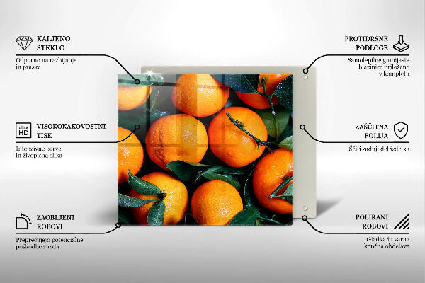 Placă sticla protectie aragaz Portocala