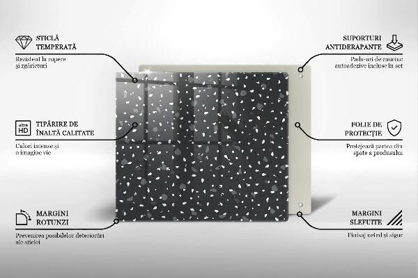 Placă sticla protectie aragaz Piatra decorativa