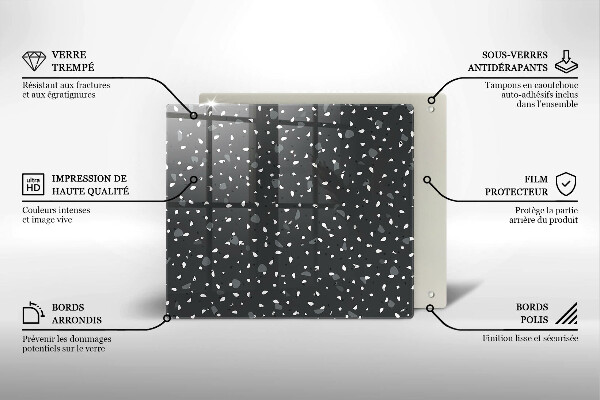 Placă sticla protectie aragaz Piatra decorativa