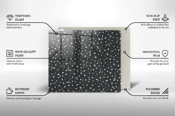 Placă sticla protectie aragaz Piatra decorativa