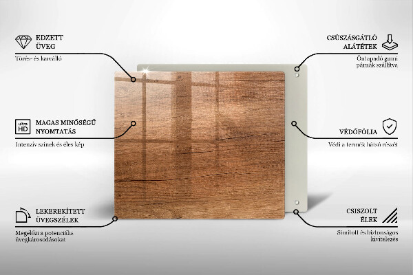 Placă protecție plita Textura lemnului