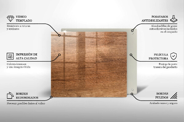 Placă protecție plita Textura lemnului